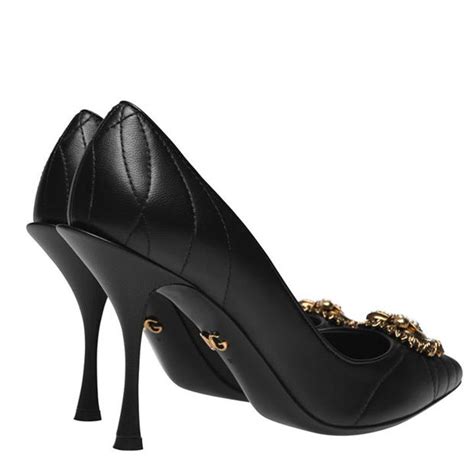 dolce gabbana pumps black|Dolce & Gabbana denim heels.